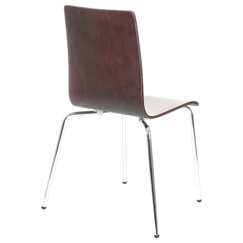 Krzesło ze sklejki TDC-132B ciemny orzech