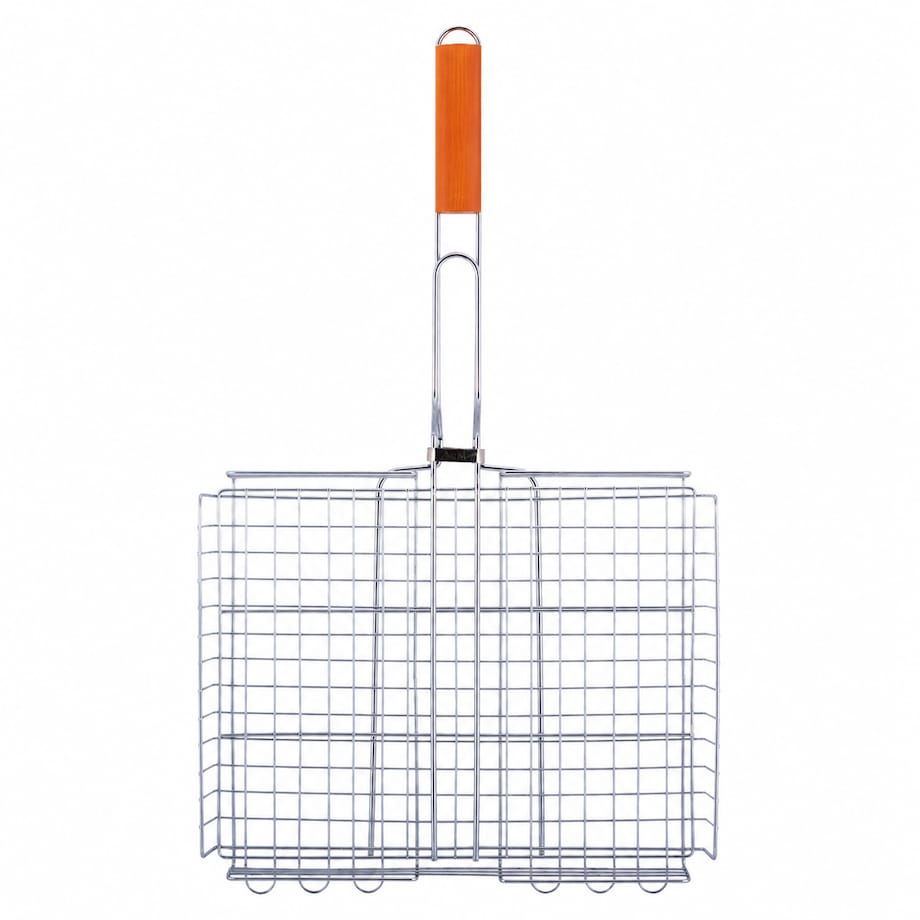 Ruszt do grillowania mięsa ryb warzyw z bokami 36cm SKAUT