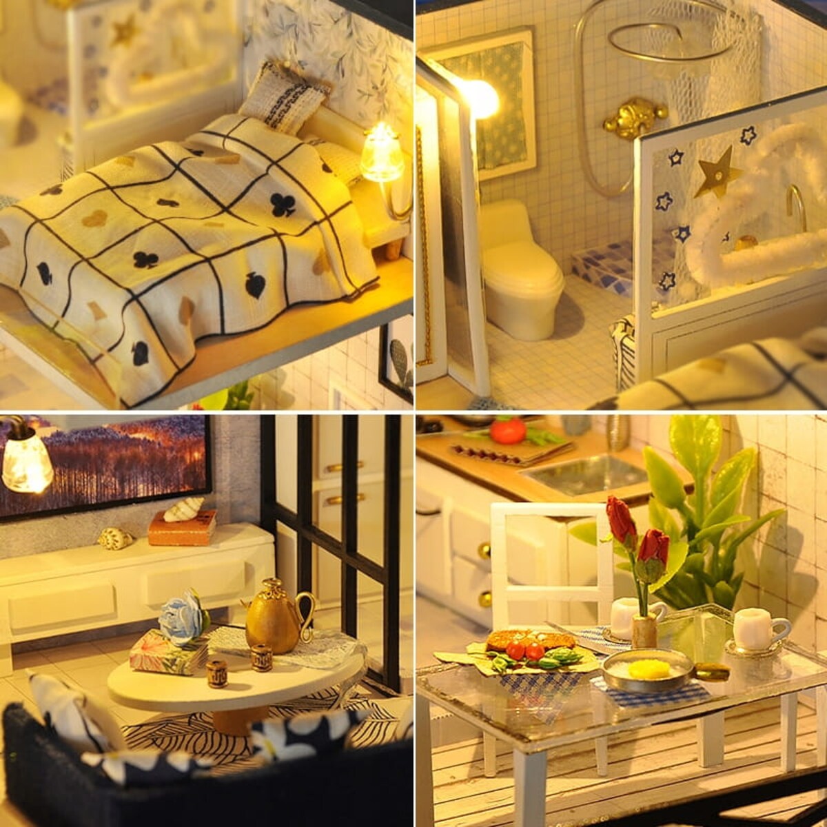 Miniaturowy domek - Kraina zorzy polarnej