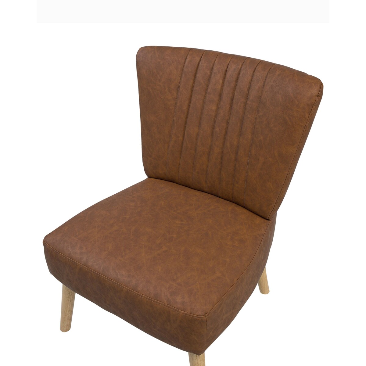 Fotel ekoskóra brązowy VAASA