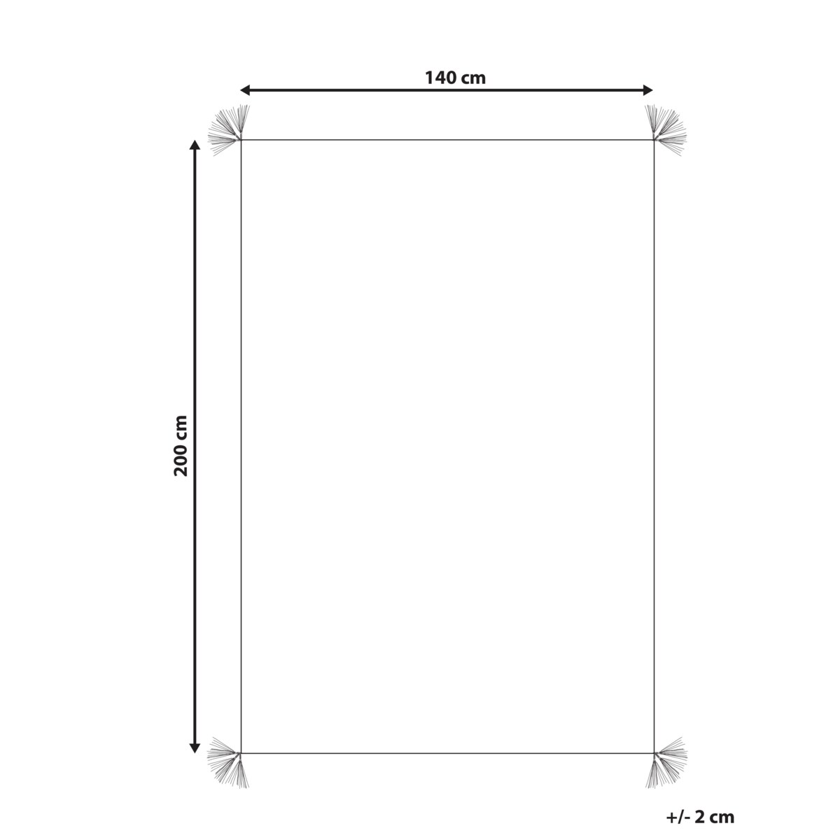 Dywan shaggy 140 x 200 cm biały KARTAL
