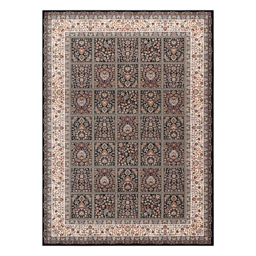 Dywan NAIN Kwiaty, ramka 1181/51011 granat / 80x150 cm