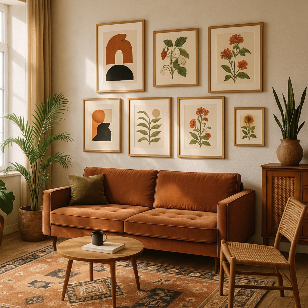 Brązowa ramka na zdjęcia 40x50 cm wisząca poziom pion rama MDF z plexi klasyczna ramka