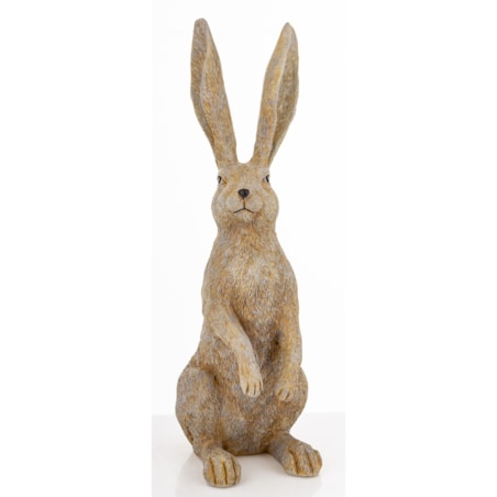 Dekoracja - szary królik 32x10x14,5 cm LEONIO-2 big