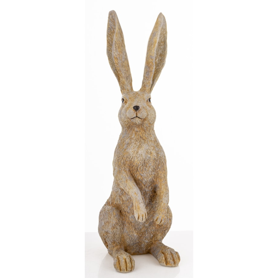 Dekoracja - szary królik 32x10x14,5 cm LEONIO-2 big