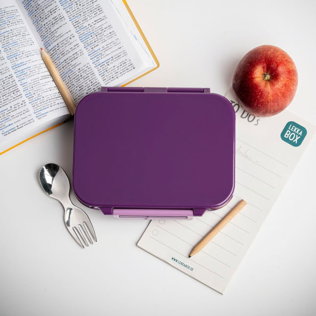 LEKKABOX CLASSIC mini lunchbox z przegródkami, Lilac