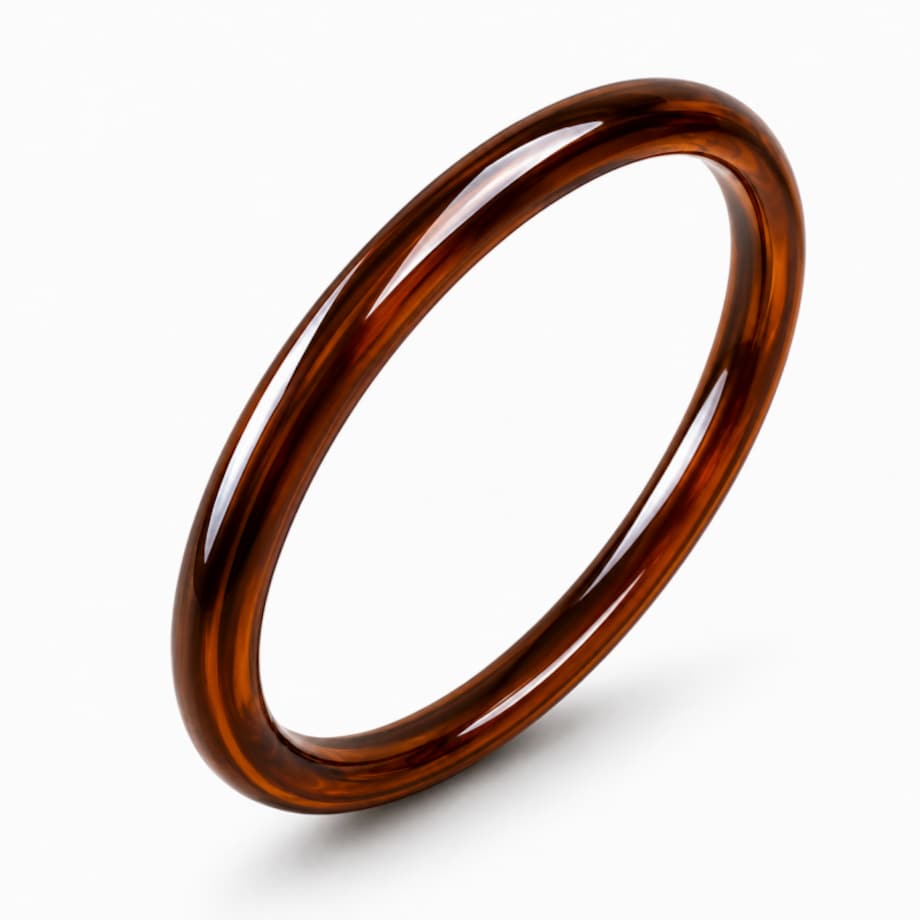 Modowa bransoletka, obręcz z żywicy, brązowa 8mm B546