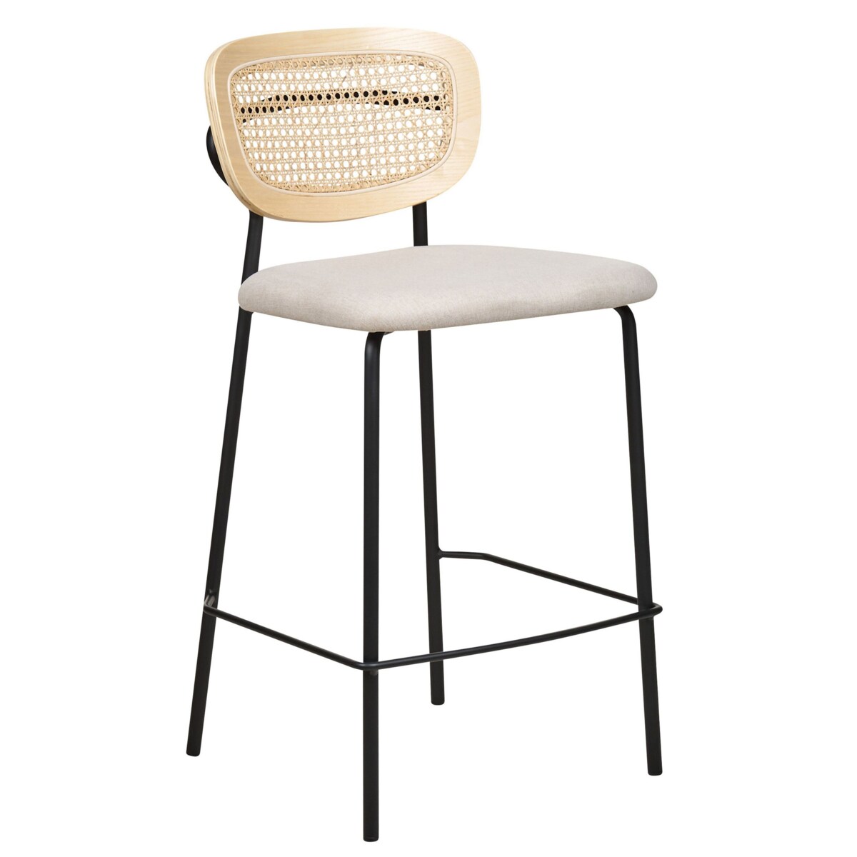 Zestaw 2 krzeseł barowych jasnobeżowy MAYETTA