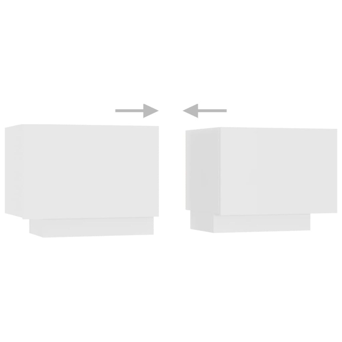 vidaXL Szafka pod TV z oświetleniem LED, biała, 260x35x40 cm