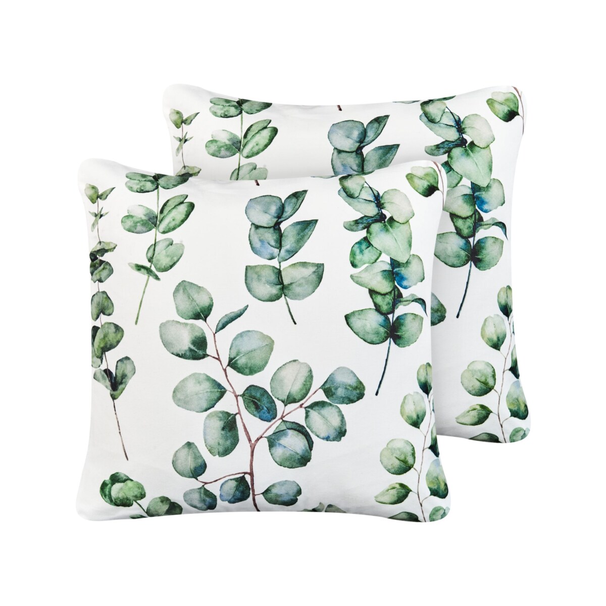 Zestaw 2 poduszek ogrodowych BOSQUE Wzór roślinny 45 x 45 cm Zielony