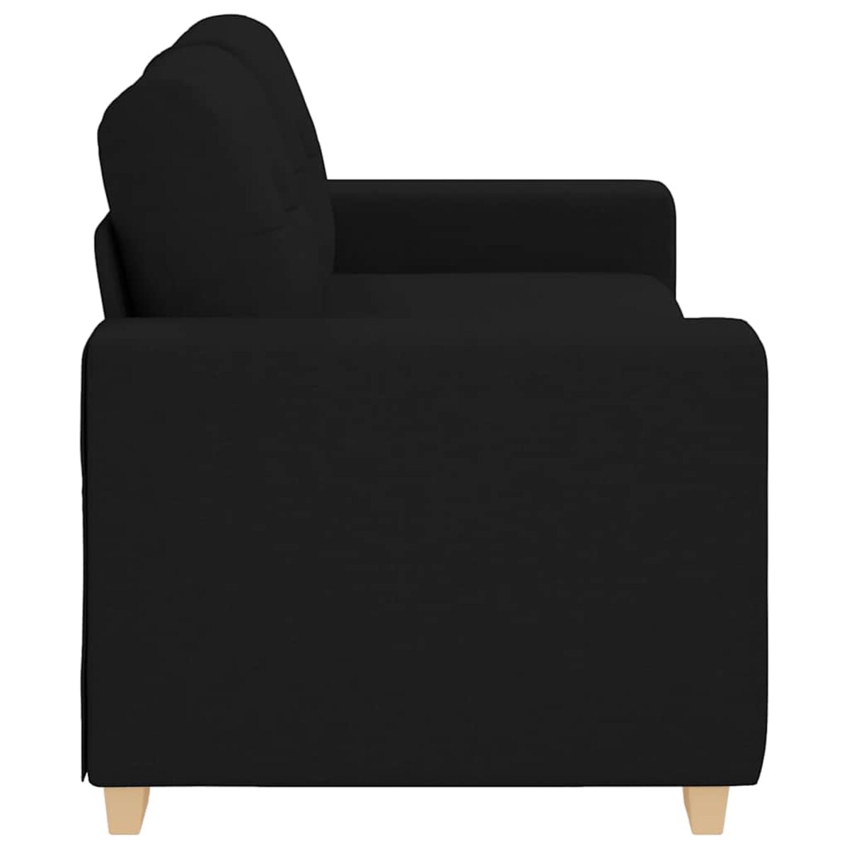 vidaXL Sofa dwuosobowa, czarna, 140 cm, tkanina