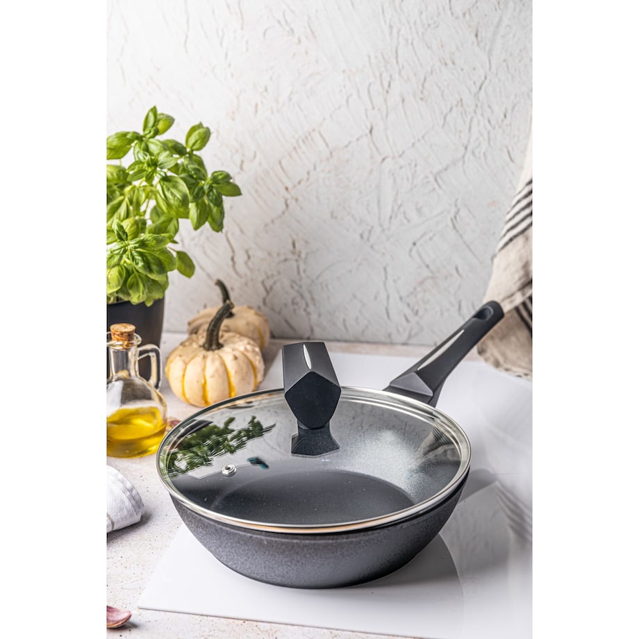 Patelnia głęboka z powłoką marmurową non-stick 24cm indukcja KLAUSBERG