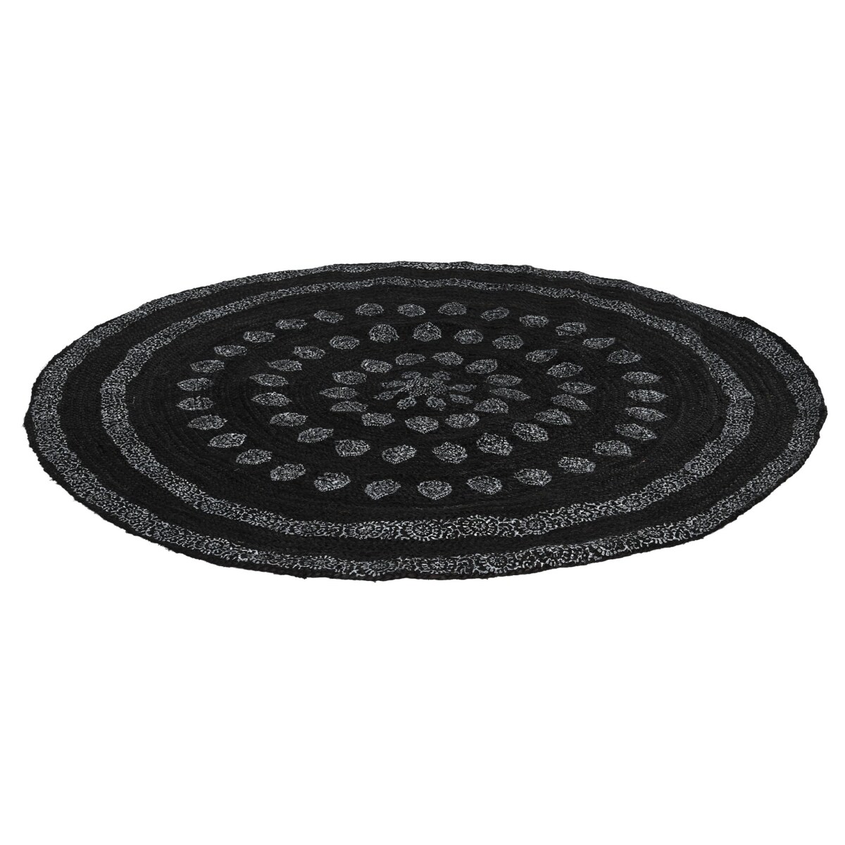 Dywan okrągły Juta Flow Black Eye 150x150 cm