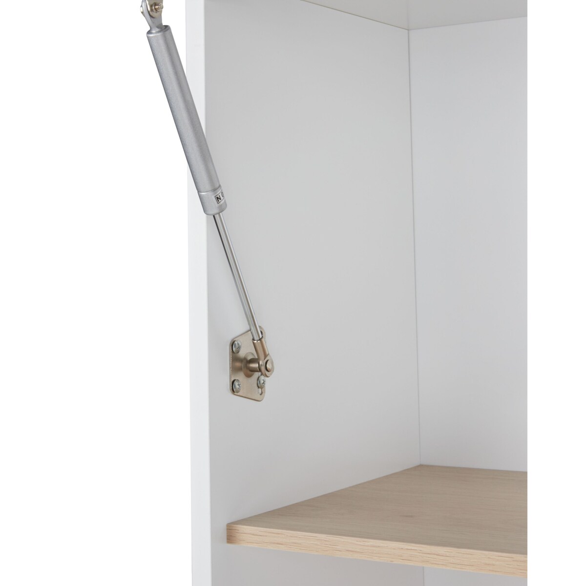 Szafka ze szklanymi gablotami biała PARLIN