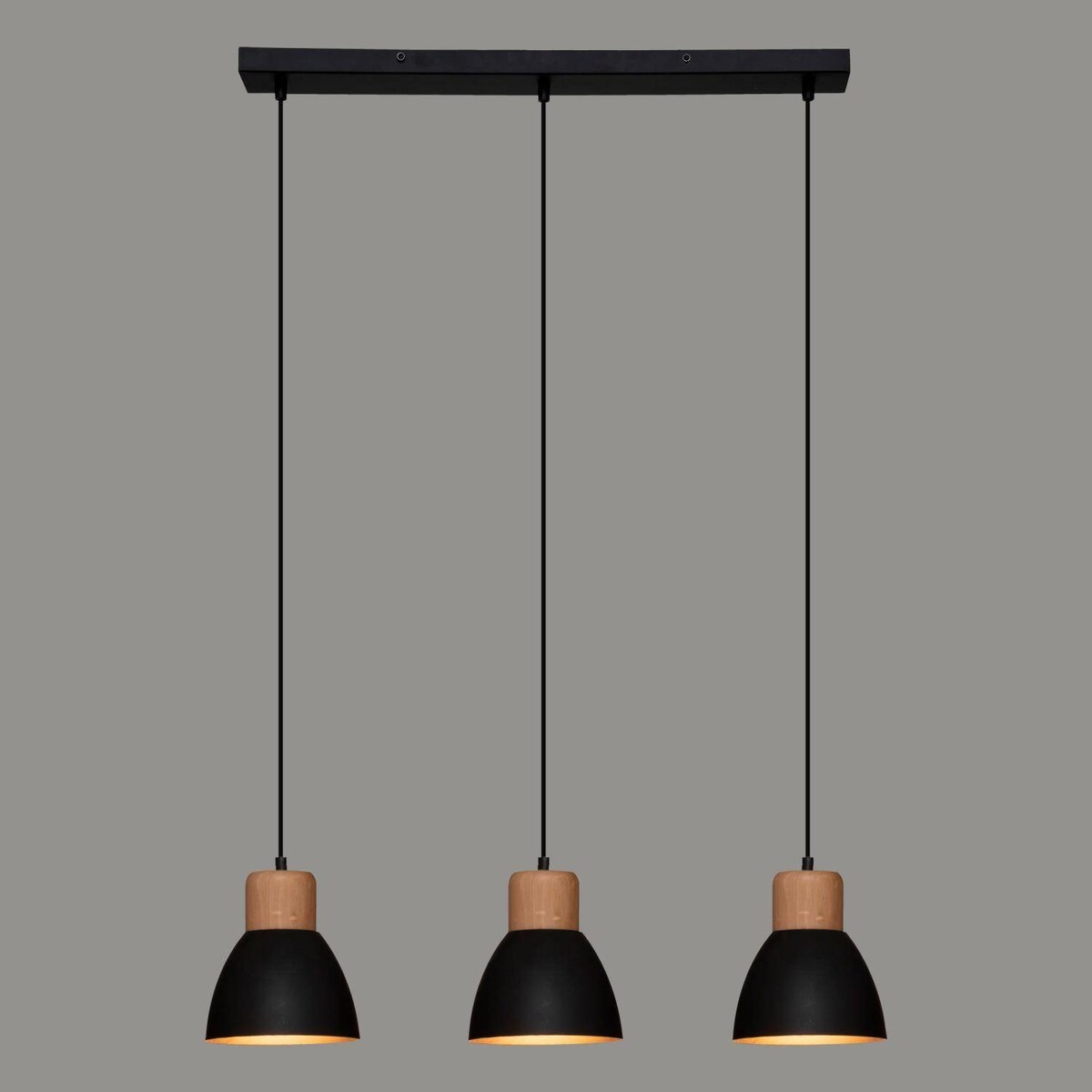 Lampa nad stół Desy, 3-punktowa, Ø 15 cm