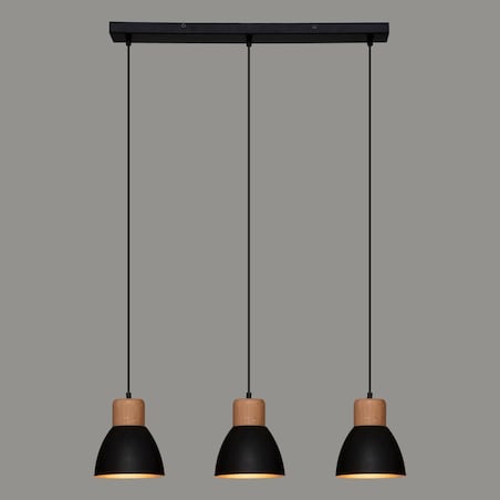 Lampa nad stół Desy, 3-punktowa, Ø 15 cm