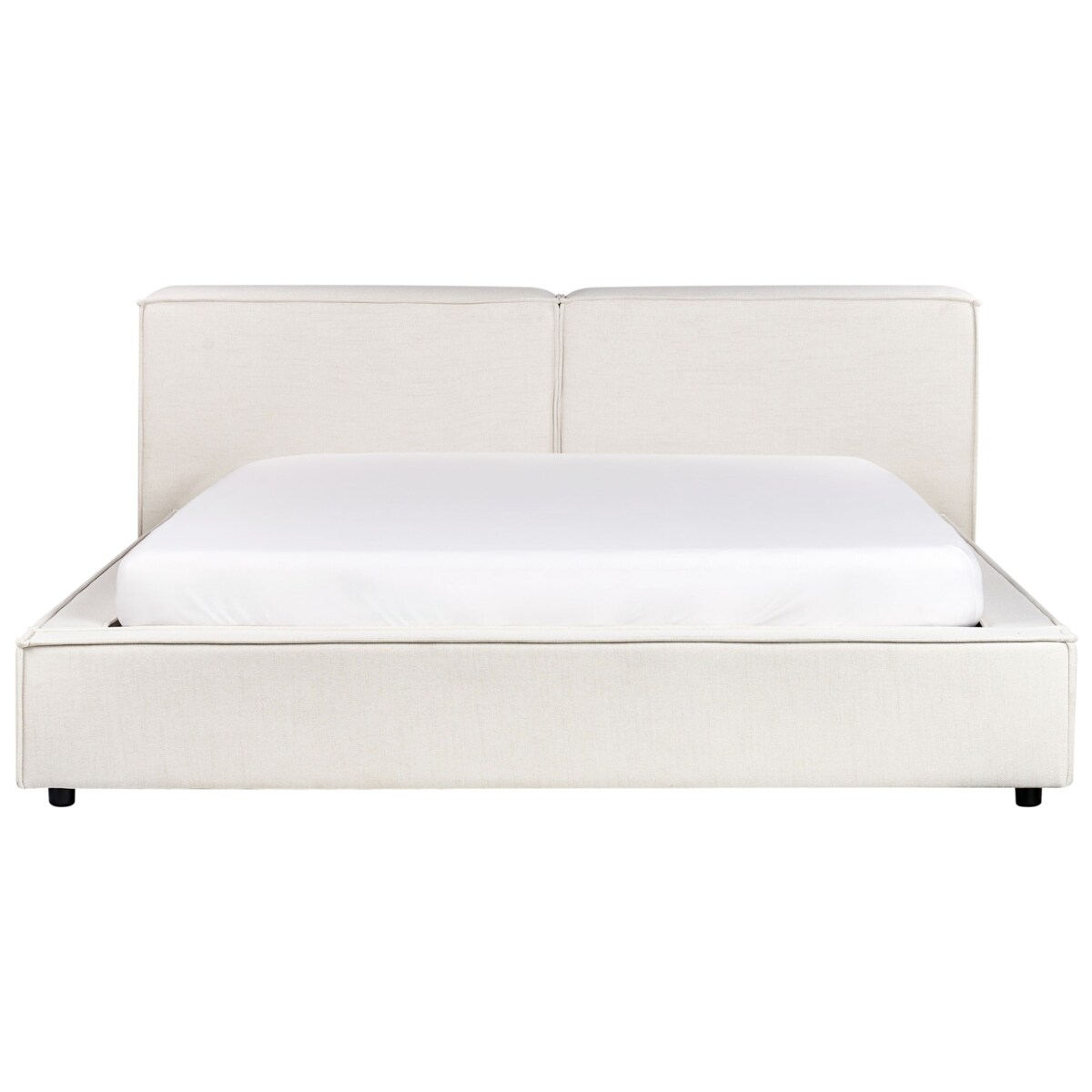 Łóżko tapicerowane 180 x 200 cm złamana biel LINARDS