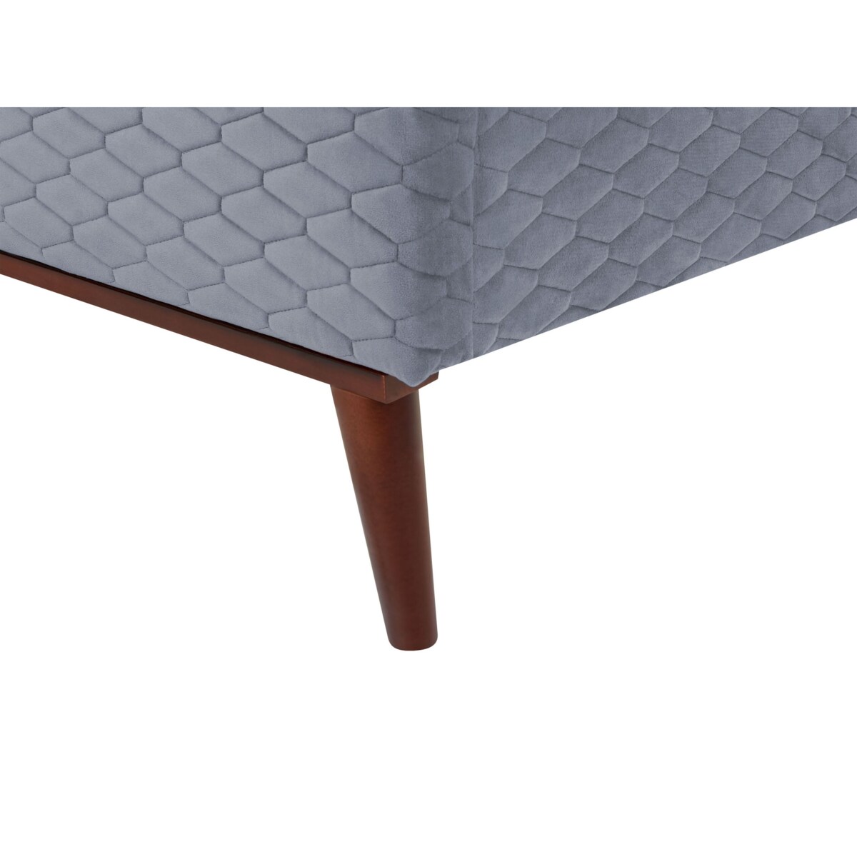 Łóżko welurowe 90 x 200 cm szare BAYONNE