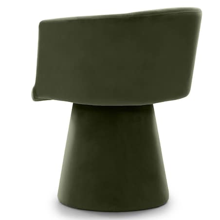 Krzesło obrotowe aksamitne oliwkowo-zielone Nalf