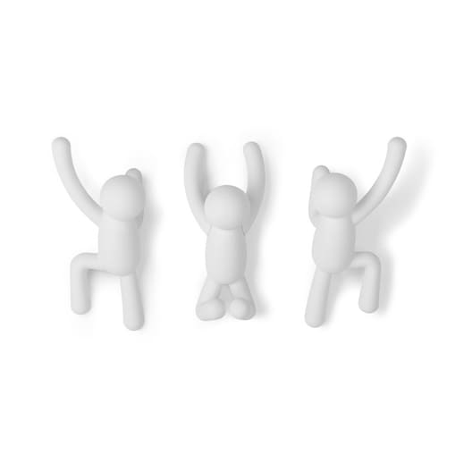 Wieszak ścienny biały Buddy, 7.5 x 16.8 x 7.6 cm, Umbra