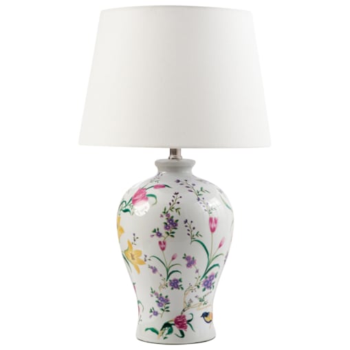 Lampa stołowa FEBROS Porcelana Biały