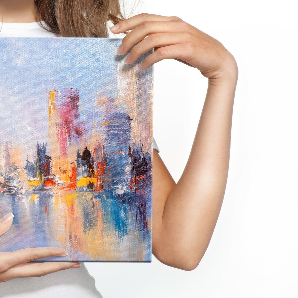 Obraz Na Płótnie Abstrakcyjna Panorama Miasta 90x60cm