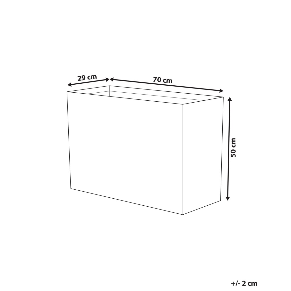 Doniczka EDESSA Kamień 70 cm Ciemnobrązowy
