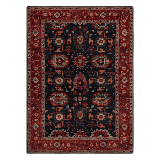 Dywan wełniany POLONIA Tesoro Ramka granat 170x235 cm