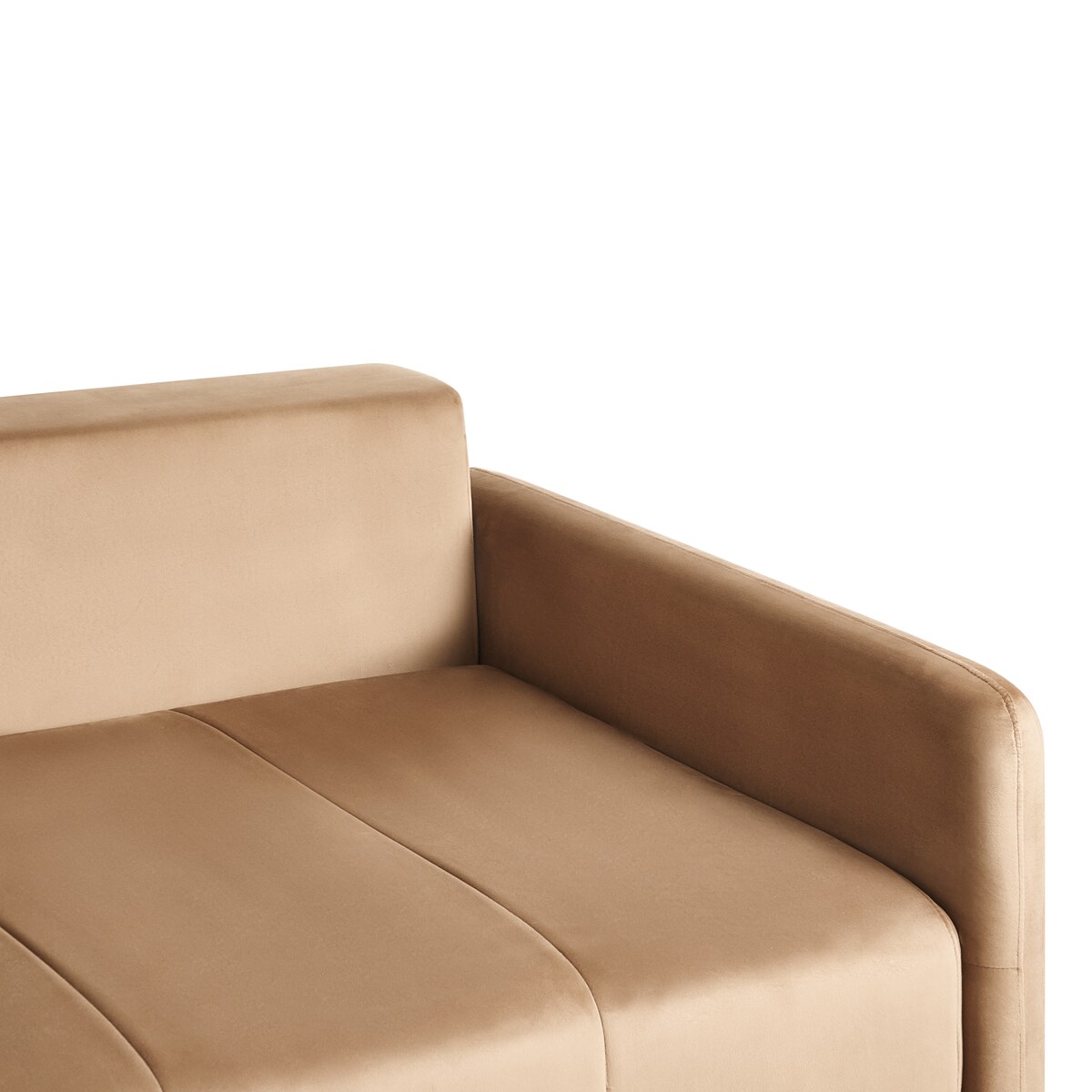 Sofa rozkładana dla 3 osób EGGE Welur Jasnobrązowy