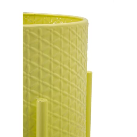 Zestaw 3 kwietników Iris, kolor żółty, żelazo, wysokości 56,5, 48,5 i 37,5 cm, styl nowoczesny, na rośliny doniczkowe, Mauro Ferretti
