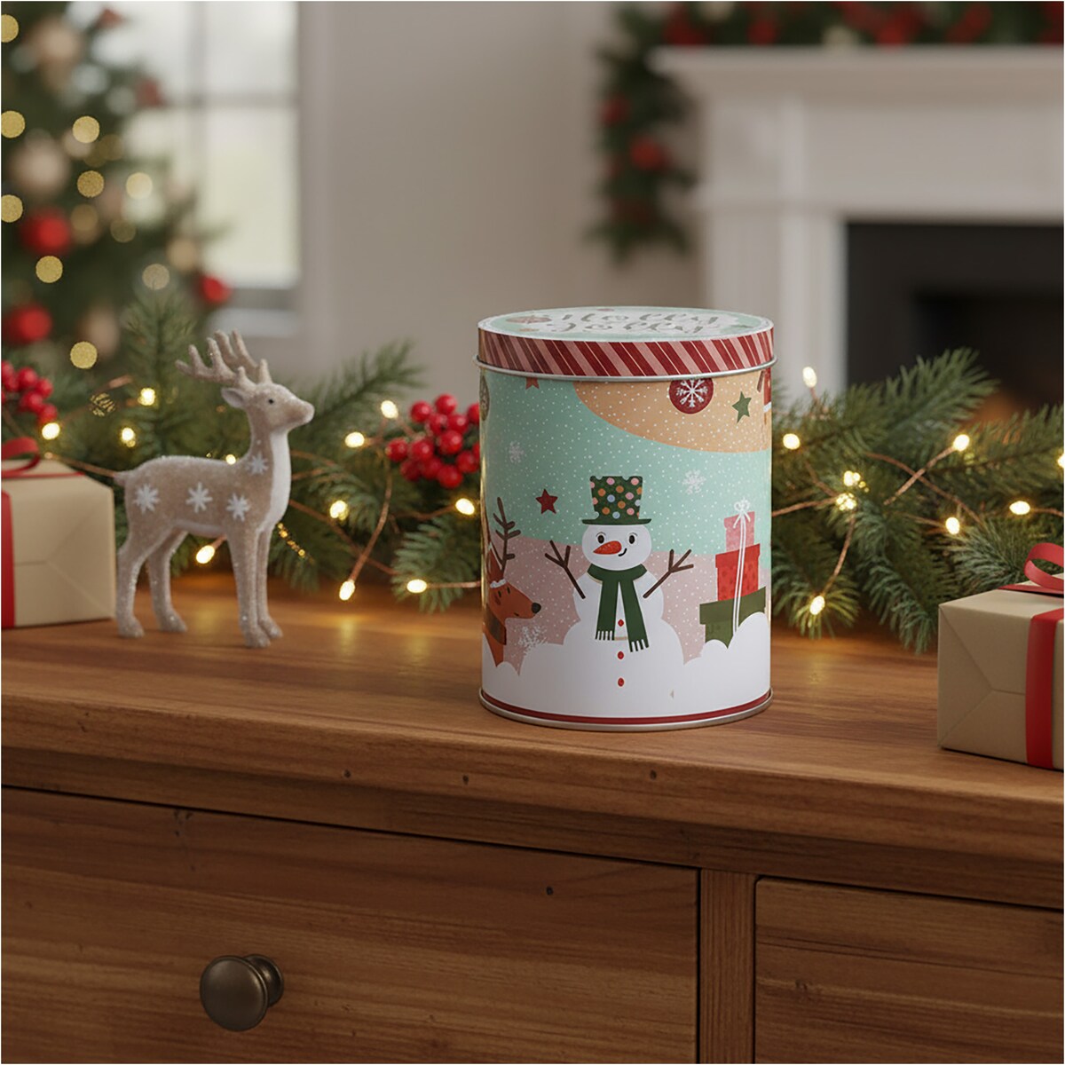 Puszka Na Pierniki Ciastka Boże Narodzenie 10X14 Cm Świąteczna Dekoracyjna Cukierki Słodycze