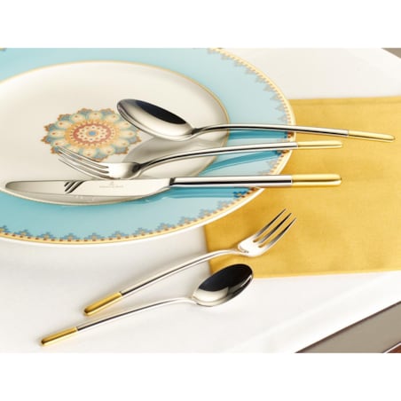 Zestaw sztućców Ella partially gold plated, 30 el, Villeroy & Boch