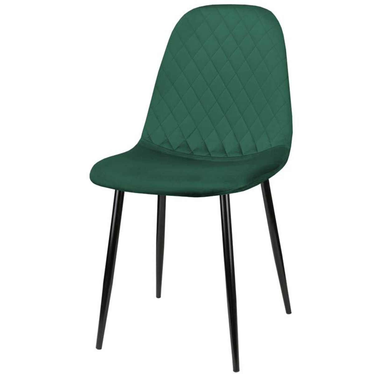 Krzesło tapicerowane pikowane nowoczesne do salonu jadalni zielone