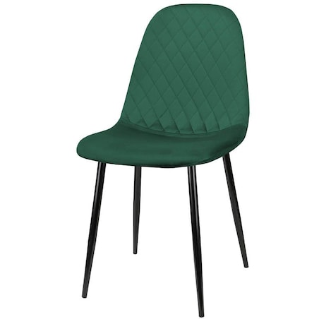 Krzesło tapicerowane pikowane nowoczesne do salonu jadalni zielone