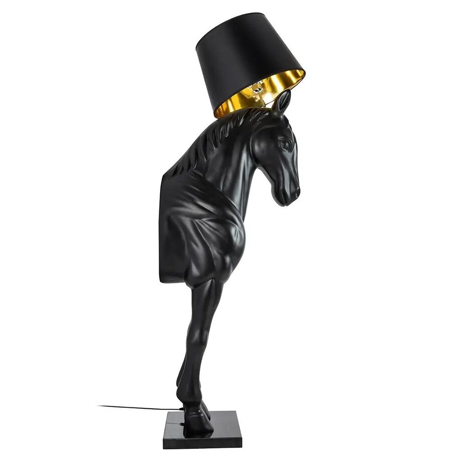 Sypialniana lampa podłogowa Horse M czarny koń nowoczesny