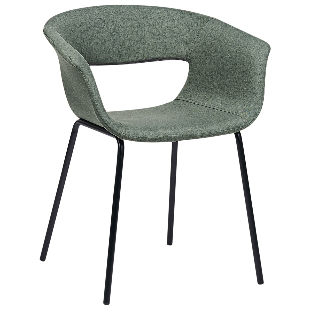 Zestaw 2 krzeseł do jadalni ELMA Ciemnozielony