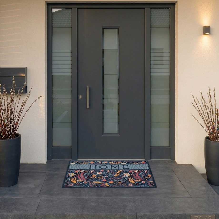 Wycieraczka gumowa pod drzwi 45x75 cm Baxter kwiaty