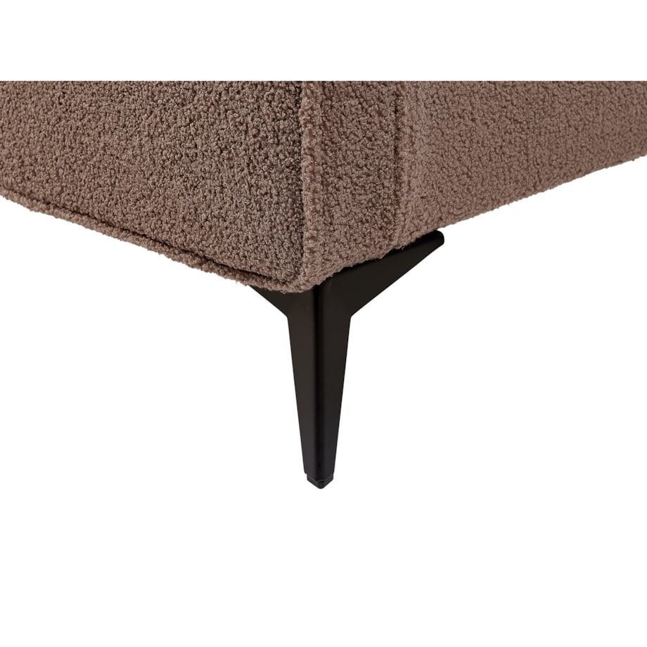 Łóżko boucle 160 x 200 cm brązowe VALOGNES