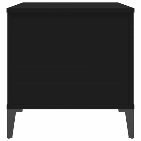 vidaXL Stolik kawowy, czarny, 90x44,5x45 cm, materiał drewnopochodny