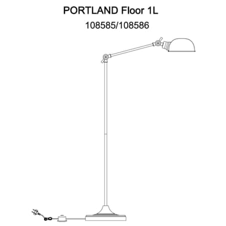 Lampa podłogowa stojąca Portland 108585 Markslojd regulowana metal chrom