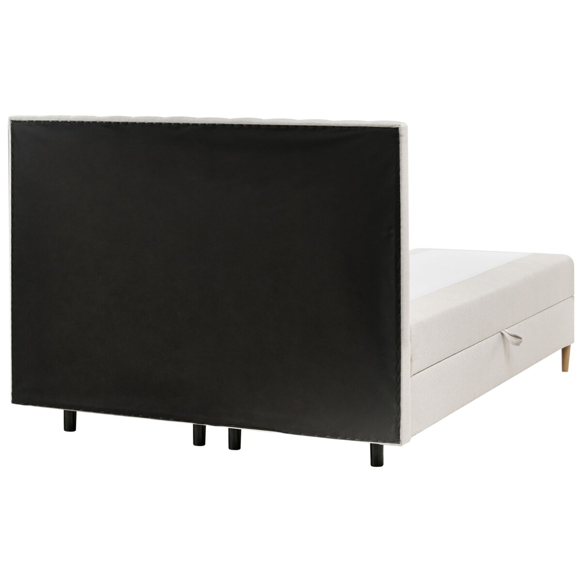 Łóżko kontynentalne z pojemnikiem OFFICER 160 x 200 cm Złamana biel