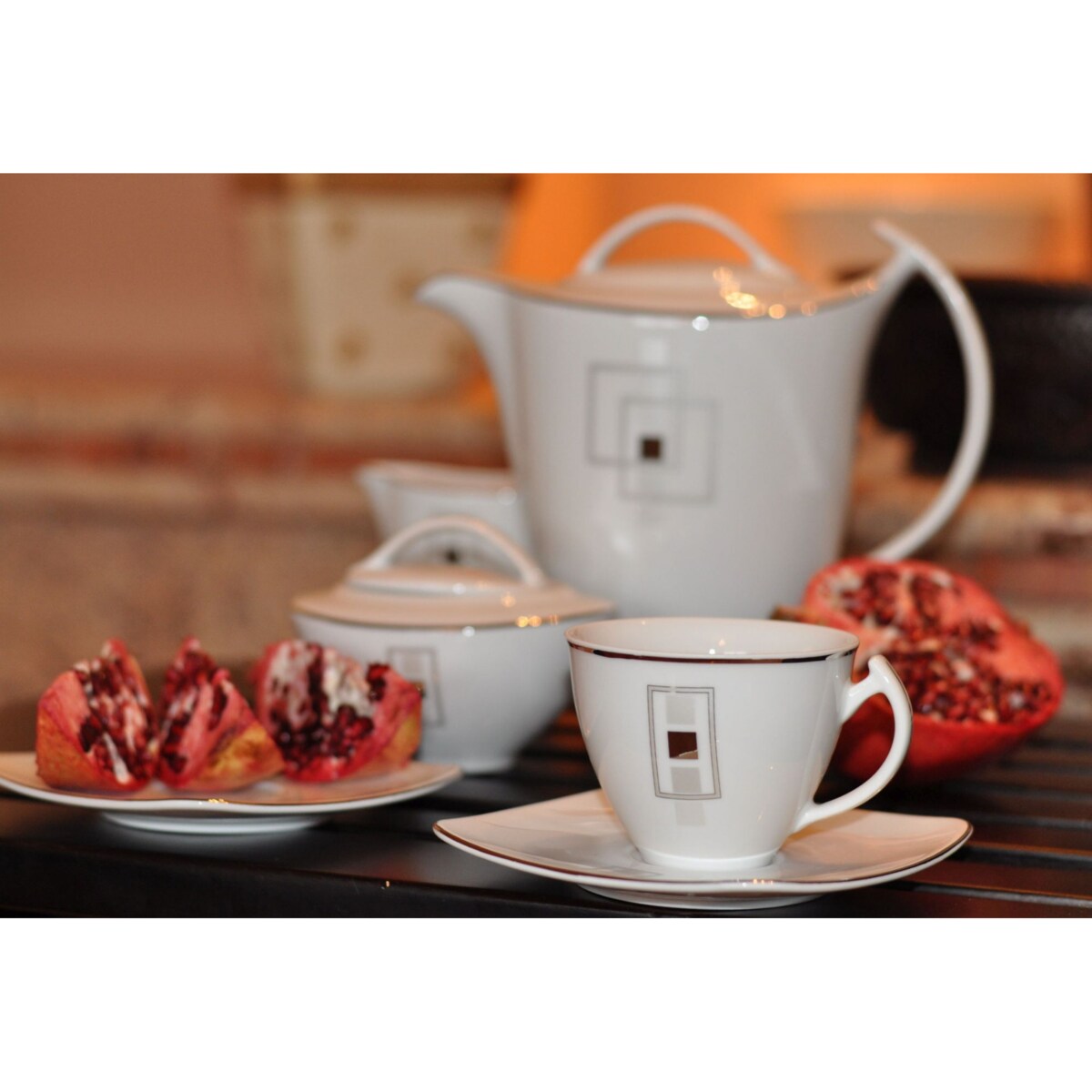 Garnitur do kawy dla 12 osób 39 el. Akcent Arna E635