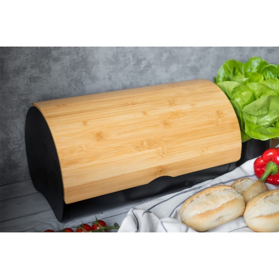 Brunbeste chlebak stalowy z pokrywą drewnianą BB2738