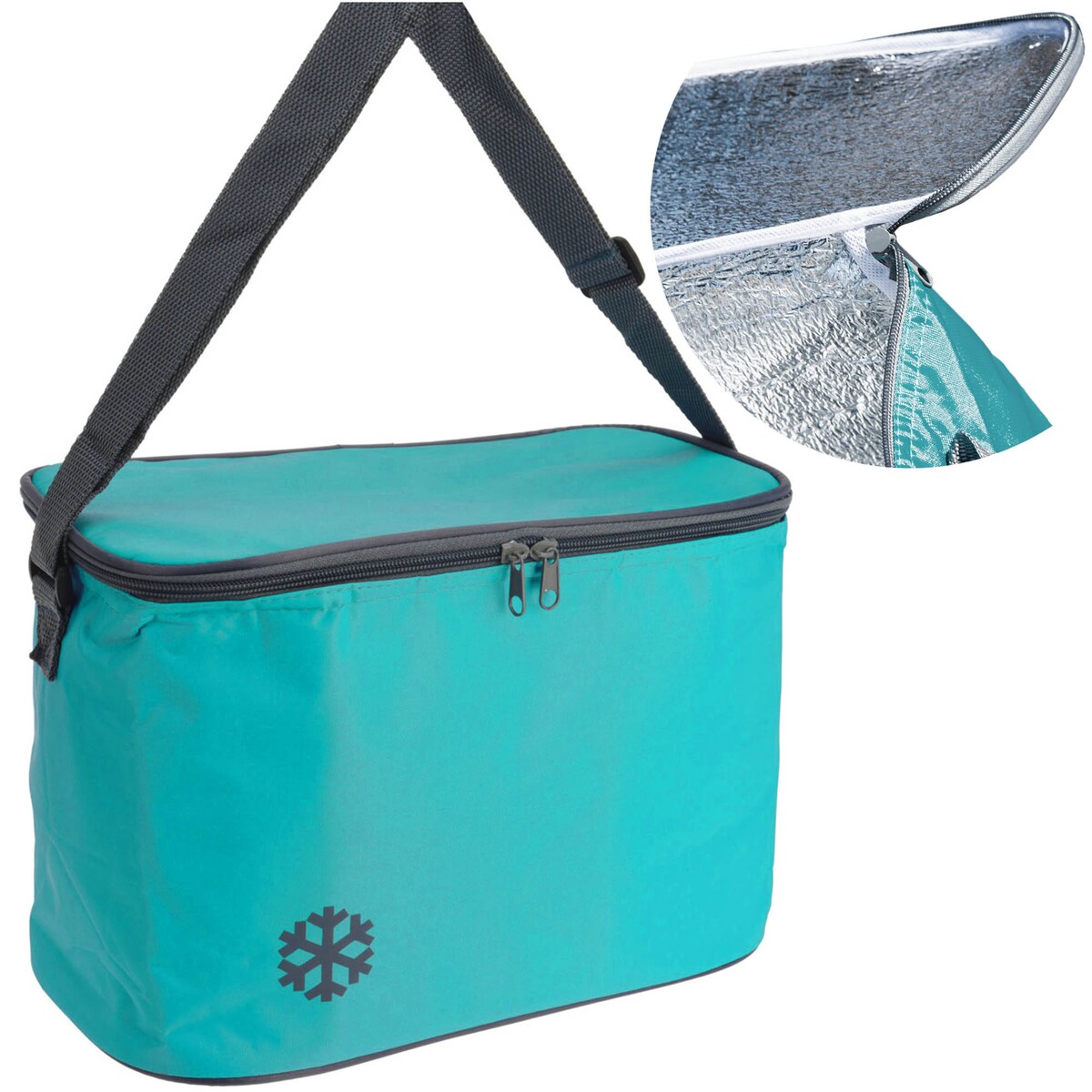 Torba Termiczna Izolacyjna Turystyczna Na Plażę Piknik Lunch Obiad 8 L Turkusowy