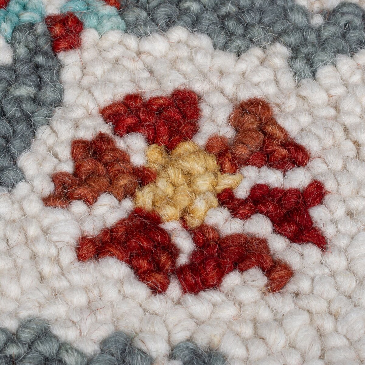 Dywan Wełniany Klasyczny Wool Loop Iris Czerwony/Niebieski 120x170