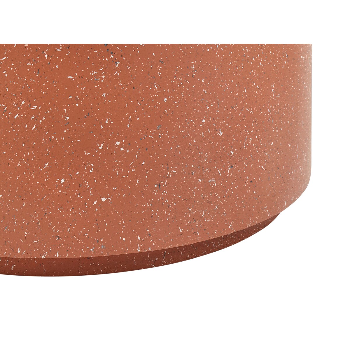 Okrągły stolik kawowy czerwony z efektem lastryko TREZZO