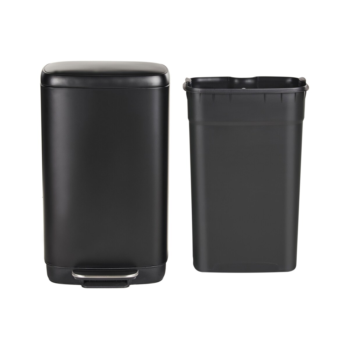 Kosz na śmieci z pedałem 30 L ECOCOLLECT Metal Czarny