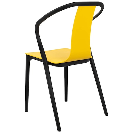 Nowoczesne krzesło jadalniane Vincent żółte czarne