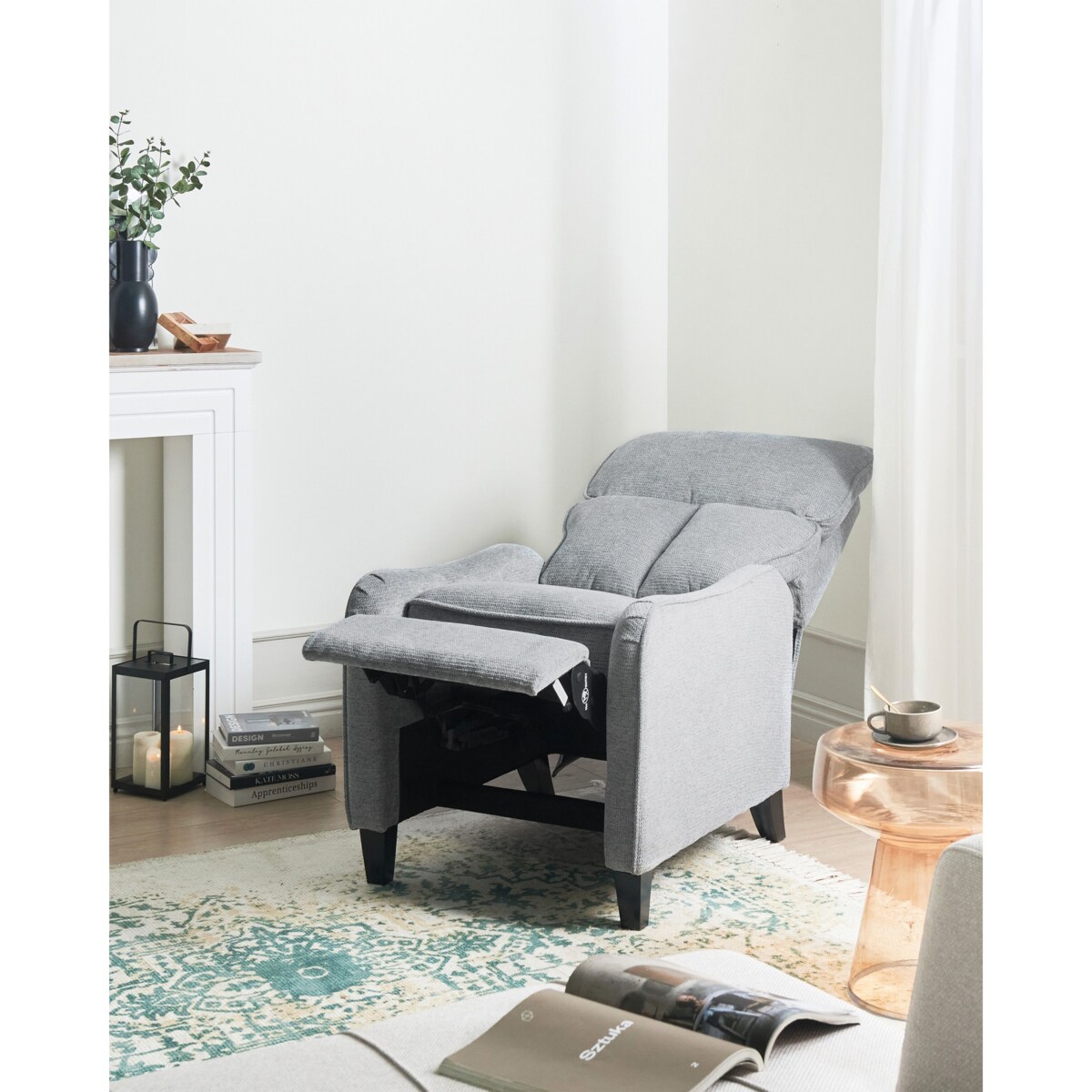 Rozkładany fotel ROYSTON Szary