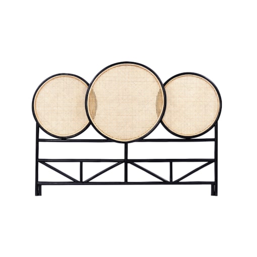 Zagłówek wezgłowie plecionka wiedeńska czarny 168,9 cm